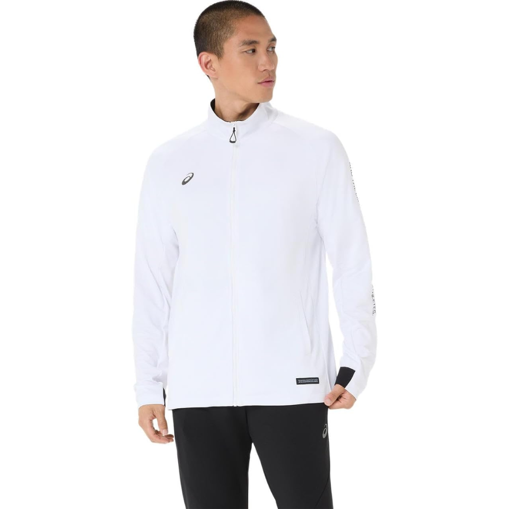 アウター　ホワイト ASICS アシックス ＜チーム＞ ドライ ストレッチ ニット ジャケット