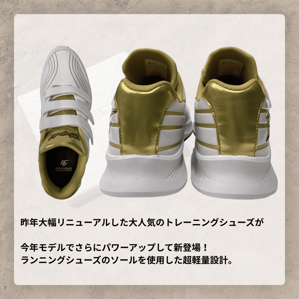 HI-GOLD ハイゴールド トレーニングシューズ 3本ベルト式 軽量設計（幅