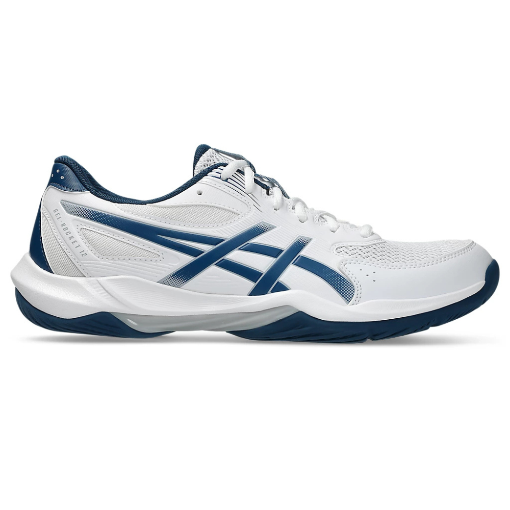 ASICS GEL-ROCKET バレーボールシューズ ホワイト/ネイビー ASICS アシックス GEL-ROCKET 12 ゲルロケット 12 ＜エントリーモデル
