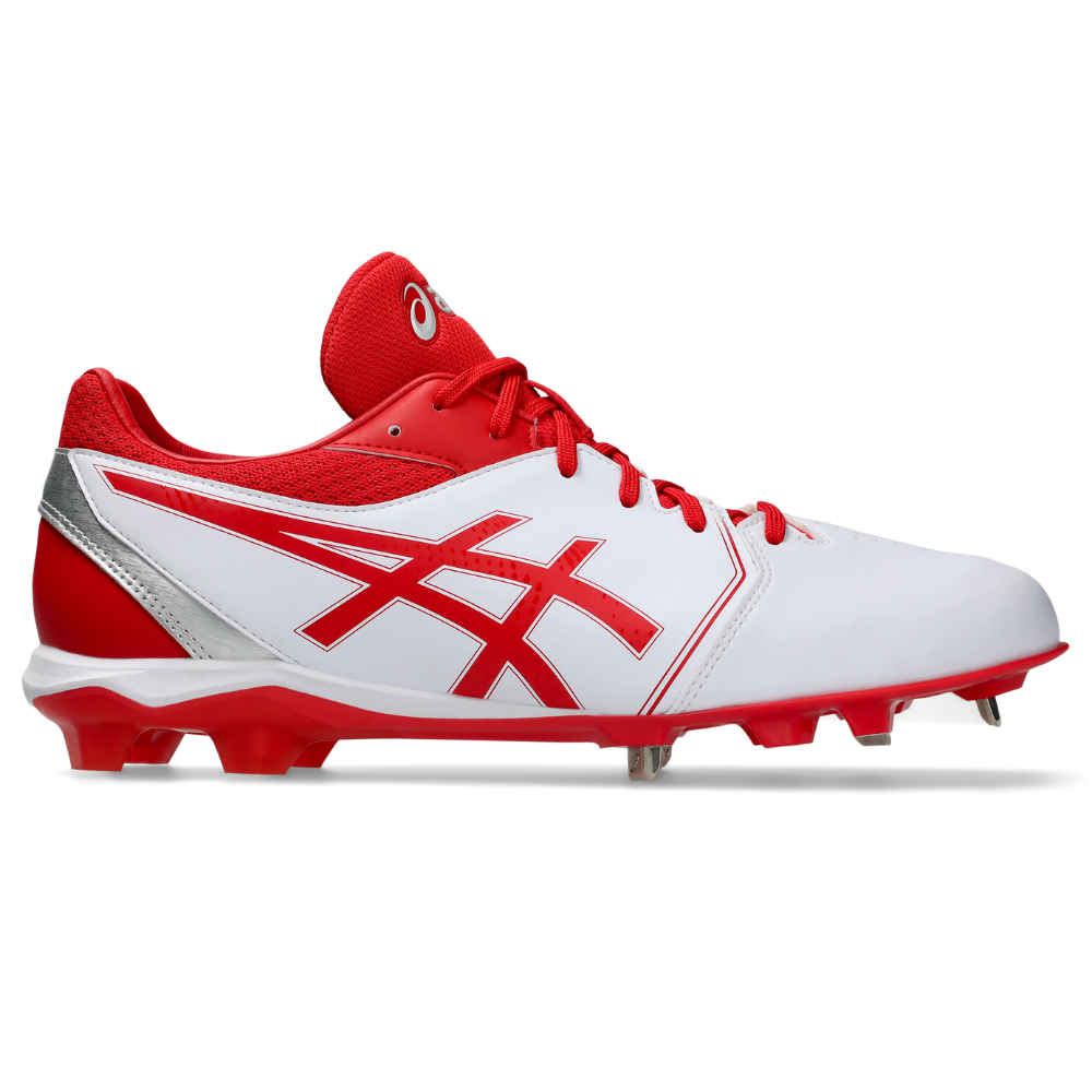 【2足セット】asics アシックス スパイク ASICS アシックス 野球 白スパイク 金具スパイク ゴールド