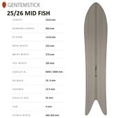 ��GENTEMSTICK�ۥ���ƥ󥹥ƥ��å���MID FISH�� 2025-2026 MODEL �ߥåɥե��å��� 152 ���Ρ��ܡ���