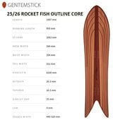 ��GENTEMSTICK�ۥ���ƥ󥹥ƥ��å���ROCKET FISH OUTLINE CORE�� 2025-2026 MODEL  �����åȥե��å��� �����ȥ饤�󥳥� 144  �Хå�����ȥ꡼ �ե꡼�饤��   ���Ρ��ܡ��� �ѥ�����