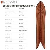 ��GENTEMSTICK�ۥ���ƥ󥹥ƥ��å���MID FISH OUTLINE CORE��<br>2025-2026 MODEL <br>�ߥåɥե��å��� 152 �����ȥ饤�󥳥�   �Хå�����ȥ꡼ �ե꡼�饤��   ���Ρ��ܡ��� �ѥ�����