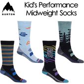 ��BURTON�� �С��ȥ� ��Kid's Performance Midweight Socks�� ���å� �ѥե����ޥ� �ߥåɥ������� ���å��� 25-26 ���Ρ��ܡ��ɥ��å��� �Ҷ���