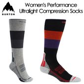 ��BURTON�� �С��ȥ� ��Women's Performance+ Ultralight Compression Socks�� ������� �ѥե����ޥ� + ����ȥ�饤�� ����ץ�å���� ���å��� 25-26 ���Ρ��ܡ��ɥ��å��� ������