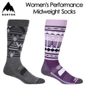 ��BURTON�� �С��ȥ� ��Women's Performance Midweight Socks�� ������� �ѥե����ޥ� �ߥåɥ������� ���å��� 25-26 ���Ρ��ܡ��ɥ��å��� ������