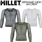 ��MILLET�� �ߥ졼 ��DRYNAMIC MESH 3/4 SLEEVE CREW�� �ɥ饤�ʥߥå� ��å��� 3/4 ���꡼�� ���롼 MIV01356