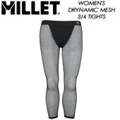 ��MILLET�� �ߥ졼 ��WOMEN'S DRYNAMIC MESH 3/4 TIGHTS�� ������� �ɥ饤�ʥߥå� ��å��� 3/4 ������ MIV01359 BLACK - NOIR