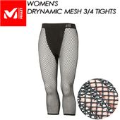 ��MILLET�� �ߥ졼 ��WOMEN'S DRYNAMIC MESH 3/4 TIGHTS�� ������� �ɥ饤�ʥߥå� ��å��� 3/4 ������ MIV01359 BLACK - NOIR
