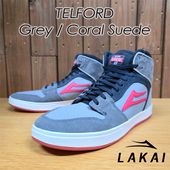 ��LAKAI�� �饫�� ��TELFORD�ۥƥ�ե����� Grey/CoralSuede ���쥤/������륹������ ���ˡ����� �������ȥܡ��� SK8 �������塼 �����ܡ�