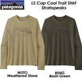 ��patagonia�� �ѥ����˥�  ��M's L/S Cap Cool Trail Shirt-Stratapeaks �ۥ�󥺡����󥰥��꡼�֡�����ץ꡼�󡦥����롦�ȥ쥤�롦����ġʥ��ȥ饿�ԡ������� 23711 T����� Ĺµ