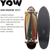 ��YOW SURFSKATE�� �䥦 �����ե������� ��SAN ONOFRE 35.5