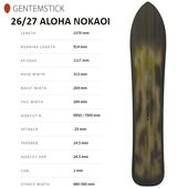 ��GENTEMSTICK�ۥ���ƥ󥹥ƥ��å� ��ALOHA NOKAOI �ۥ����� �Υ����� 157cm 2026-2027MODEL �Хå�����ȥ꡼ ���Ρ��ܡ��� �ѥ�����