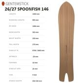 ��GENTEMSTICK�ۥ���ƥ󥹥ƥ��å� ��SPOON FISH 146 �ۥ��ס���ե��å��� 146cm 2026-2027MODEL �Хå�����ȥ꡼ ���Ρ��ܡ��� �ѥ�����