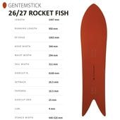 ��GENTEMSTICK�ۥ���ƥ󥹥ƥ��å� ��ROCKET FISH�ۥ����åȥե��å��� 2026-2027MODEL �Хå�����ȥ꡼ ���Ρ��ܡ��� �ѥ�����