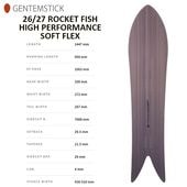��GENTEMSTICK�ۥ���ƥ󥹥ƥ��å� ��ROCKET FISH HIGHPERFORMANCE SOFTFLEX�ۥ����åȥե��å��� �ϥ��ѥե����ޥ� ���եȥե�å��� 2026-2027MODEL �Хå�����ȥ꡼ ���Ρ��ܡ��� �ѥ�����
