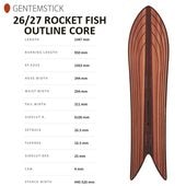 ��GENTEMSTICK�ۥ���ƥ󥹥ƥ��å� ��ROCKET FISH OUTLINE CORE�ۥ����åȥե��å��� �����ȥ饤�󥳥� 2026-2027MODEL �Хå�����ȥ꡼ ���Ρ��ܡ��� �ѥ�����