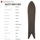 ��GENTEMSTICK�ۥ���ƥ󥹥ƥ��å� ��MID FISH�ۥߥåɥե��å��� 2026-2027MODEL �Хå�����ȥ꡼ ���Ρ��ܡ��� �ѥ�����