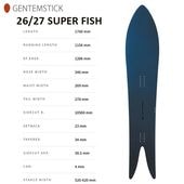 ��GENTEMSTICK�ۥ���ƥ󥹥ƥ��å� ��SUPER FISH�ۥ����ѡ��ե��å��� 2026-2027MODEL �Хå�����ȥ꡼ ���Ρ��ܡ��� �ѥ�����