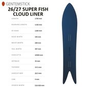 ��GENTEMSTICK�ۥ���ƥ󥹥ƥ��å� ��SUPER FISH CLOUD LINER�ۥ����ѡ��ե��å��� ���饦�ɥ饤�ʡ� 2026-2027MODEL �Хå�����ȥ꡼ ���Ρ��ܡ��� �ѥ�����
