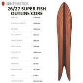 ��GENTEMSTICK�ۥ���ƥ󥹥ƥ��å� ��SUPER FISH OUTLINE CORE�ۥ����ѡ��ե��å��� �����ȥ饤�󥳥� 2026-2027MODEL �Хå�����ȥ꡼ ���Ρ��ܡ��� �ѥ�����