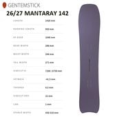 ��GENTEMSTICK�ۥ���ƥ󥹥ƥ��å� ��MANTARAY 142�ۥޥ󥿥쥤 142cm 2026-2027MODEL �Хå�����ȥ꡼ ���Ρ��ܡ��� �ѥ�����