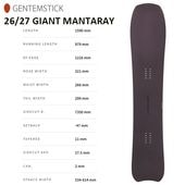 ��GENTEMSTICK�ۥ���ƥ󥹥ƥ��å� ��GIANT MANTARAY�ۥ��㥤����ȥޥ󥿥쥤 2026-2027MODEL �Хå�����ȥ꡼ ���Ρ��ܡ��� �ѥ�����