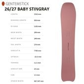 ��GENTEMSTICK�ۥ���ƥ󥹥ƥ��å� ��BABY STINGRAY�ۥ٥ӡ����ƥ��󥰥쥤 2026-2027MODEL �Хå�����ȥ꡼ ���Ρ��ܡ��� �ѥ�����