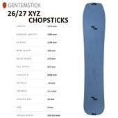 ��GENTEMSTICK�ۥ���ƥ󥹥ƥ��å� ��XYZ CHOPSTICKS��2026-2027MODEL �Хå�����ȥ꡼ ���Ρ��ܡ��� �ѥ�����