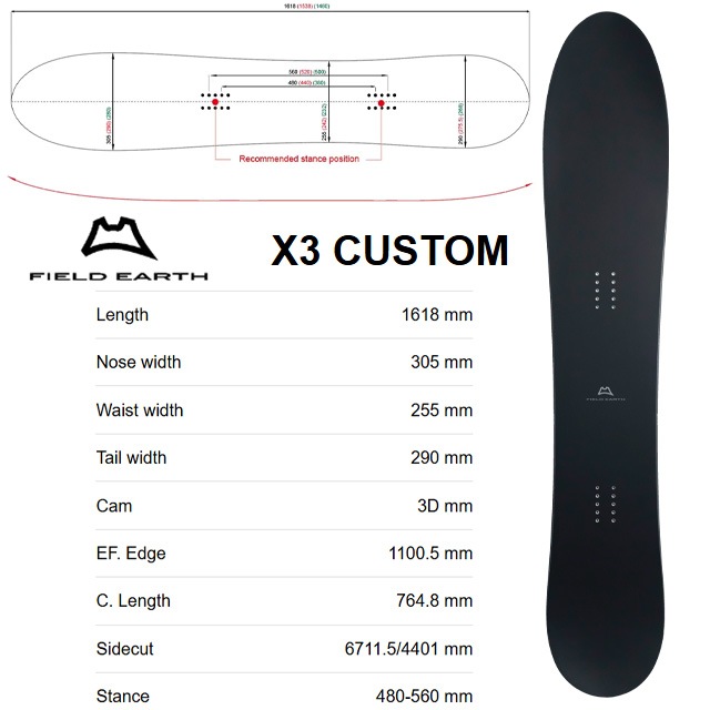 FIELD EARTH】 フィールド アース 【X3 CUSTOM】 3D Prepreg Carbon