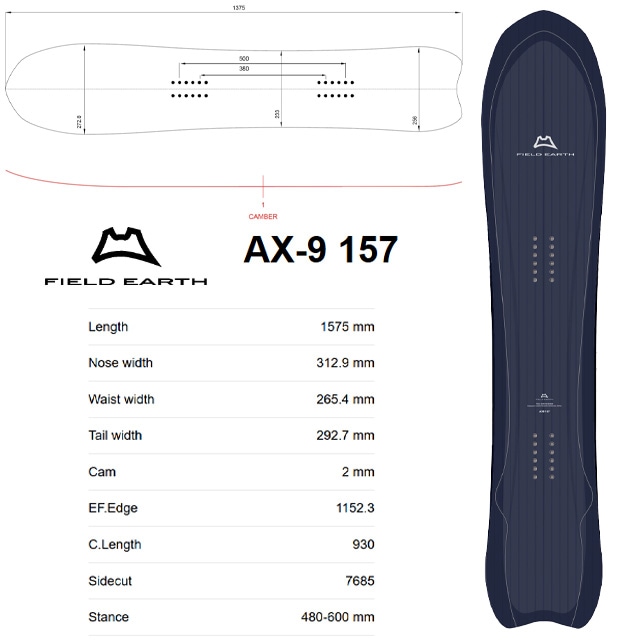 ��FIELD EARTH�� �ե������ ������ ��AX-9 157�� 2025-2026 MODEL  ���Ρ��ܡ���