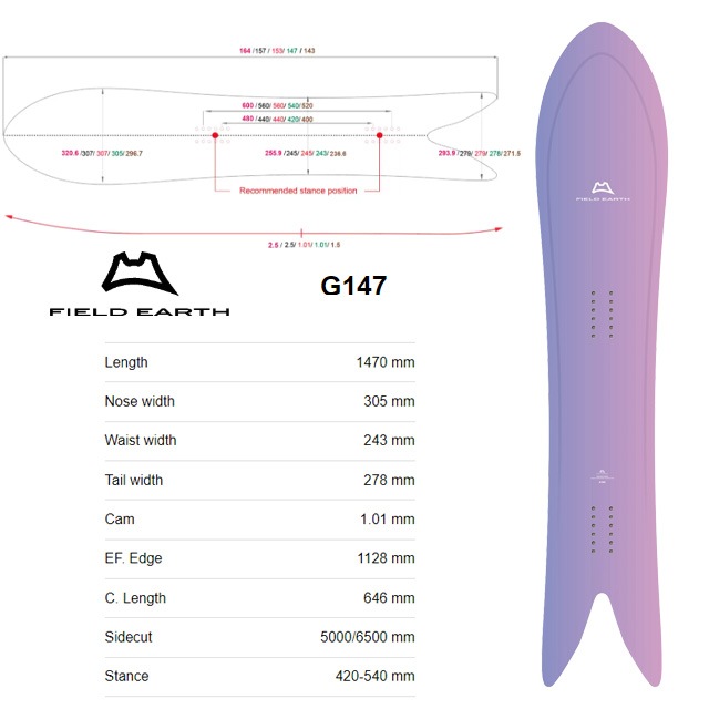 ��FIELD EARTH�� �ե������ ������ ��G147�� 2025-2026 MODEL  ���Ρ��ܡ���