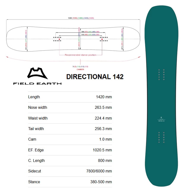 ��FIELD EARTH�� �ե������ ������ ��DIRECTIONAL 142�� �ǥ쥯����ʥ�142 2025-2026 MODEL  ���Ρ��ܡ���