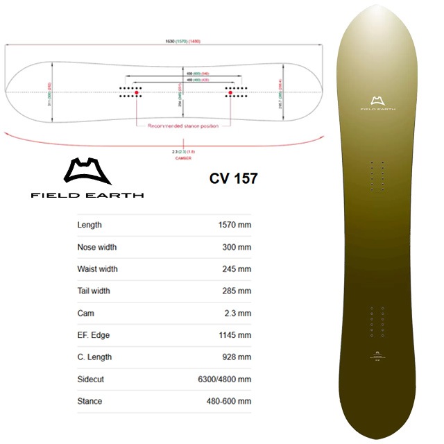��FIELD EARTH�� �ե������ ������ ��CV 157�� 2025-2026 MODEL  ���Ρ��ܡ���