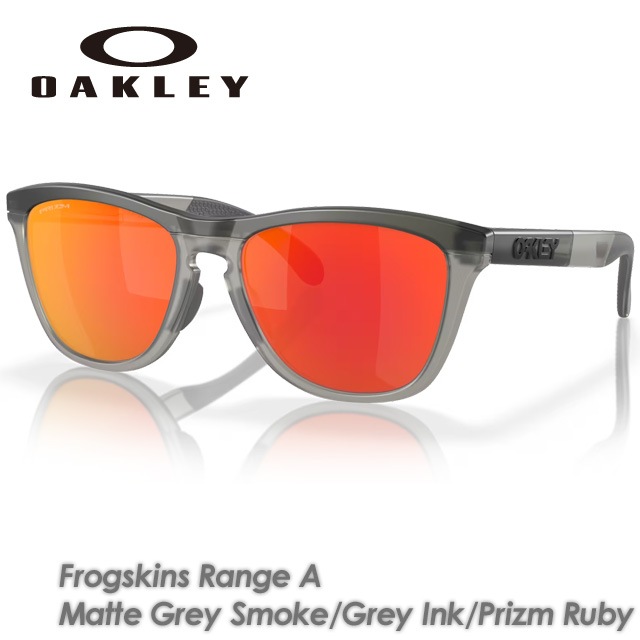 ��OAKLEY�� �������꡼ ��Frogskins Range A�� �ե��å������� ��� Matte Grey Smoke/Grey ink/Prizm Ruby
