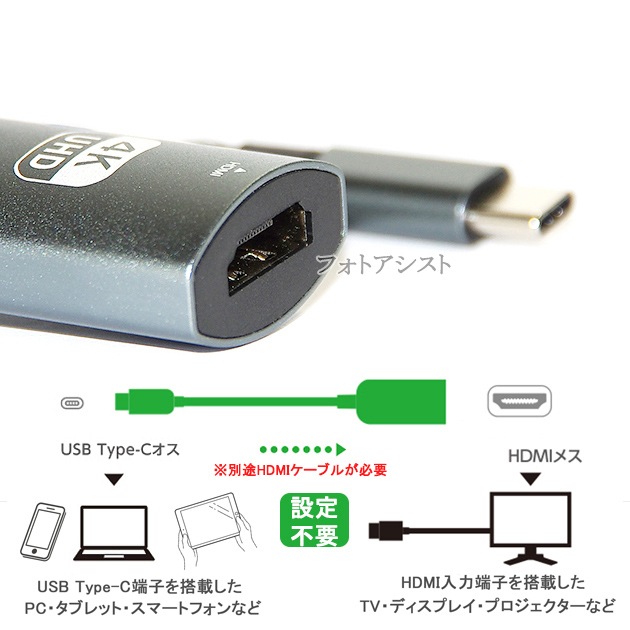 USB Type-C��HDMI�Ѵ����ͥ��� 0.15m  4K 30Hz Thunderbolt3�б���USB Type C����HDMI  ����̵���ڥ᡼���ؤξ���