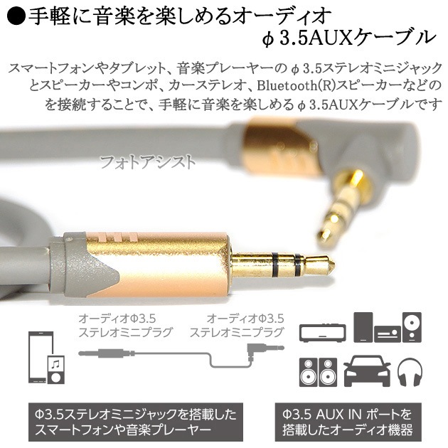 �ڸߴ��ʡ�SHARP/���㡼���б� ���ƥ쥪�ߥ˥ץ饰 3.5mm AUX�����ǥ��������֥�  1.8m ľ��-L��  Part.3������̵���ڥ᡼���ؤξ���