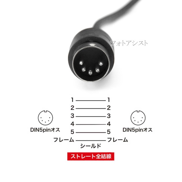 �ڸߴ��ʡ�YAMAHA/��ޥ��б� MIDI�����֥� DIN 5Pin(����)-DIN 5Pin(����) 1.5m  �ߥǥ������֥�  Part.1