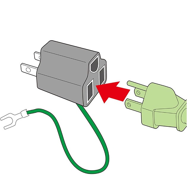 �ڵ��ܥХåե����������б��ۥ��������Ÿ�3P-��������2P�Ѵ��ץ饰(15A/125V) Part.2  3P-2P�Ѵ������ץ���