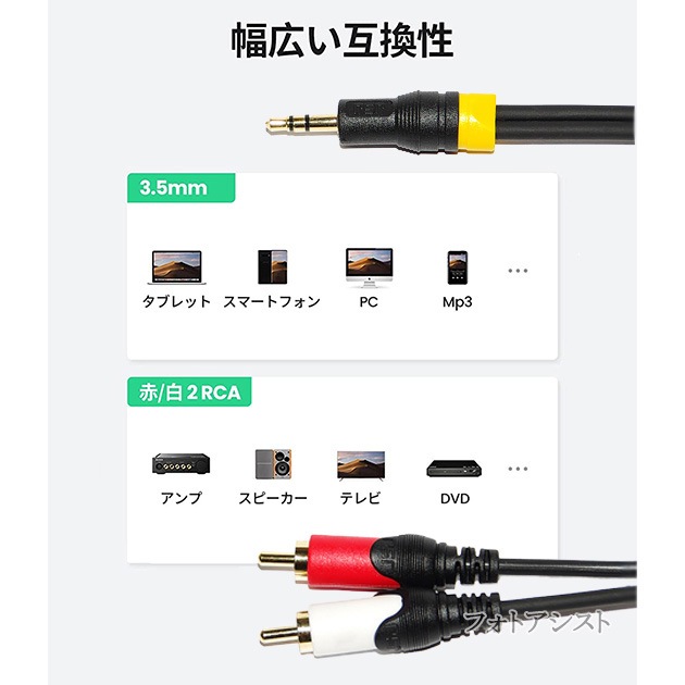 �ڸߴ��ʡ�FUJITSU/�ٻ����б�RCA�����ǥ��������֥� 5.0m (���ƥ쥪�ߥ˥ץ饰AUX3.5mm���� - 2RCA����)   Part.1������̵���ڥ᡼���ؤξ���