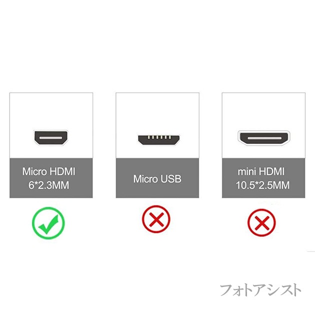 �ե��ե�����б�  HDMI �����֥롡HDMI (A������)-microHDMIü��(D������)��2.0�����б� 2.0m  (�������ͥå��б���Type-D���ޥ�����)   ��å���֥�å����ץ�ߥ���ϥ����ԡ���