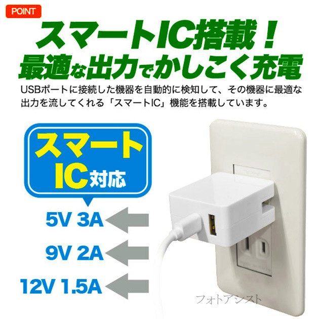 �ڸߴ��ʡ� JVC �ӥ������б� USB AC�����ץ��� (A-Type/C-Type )2�ݡ���  ����20W  ����̵���ڥ᡼���ؤξ���