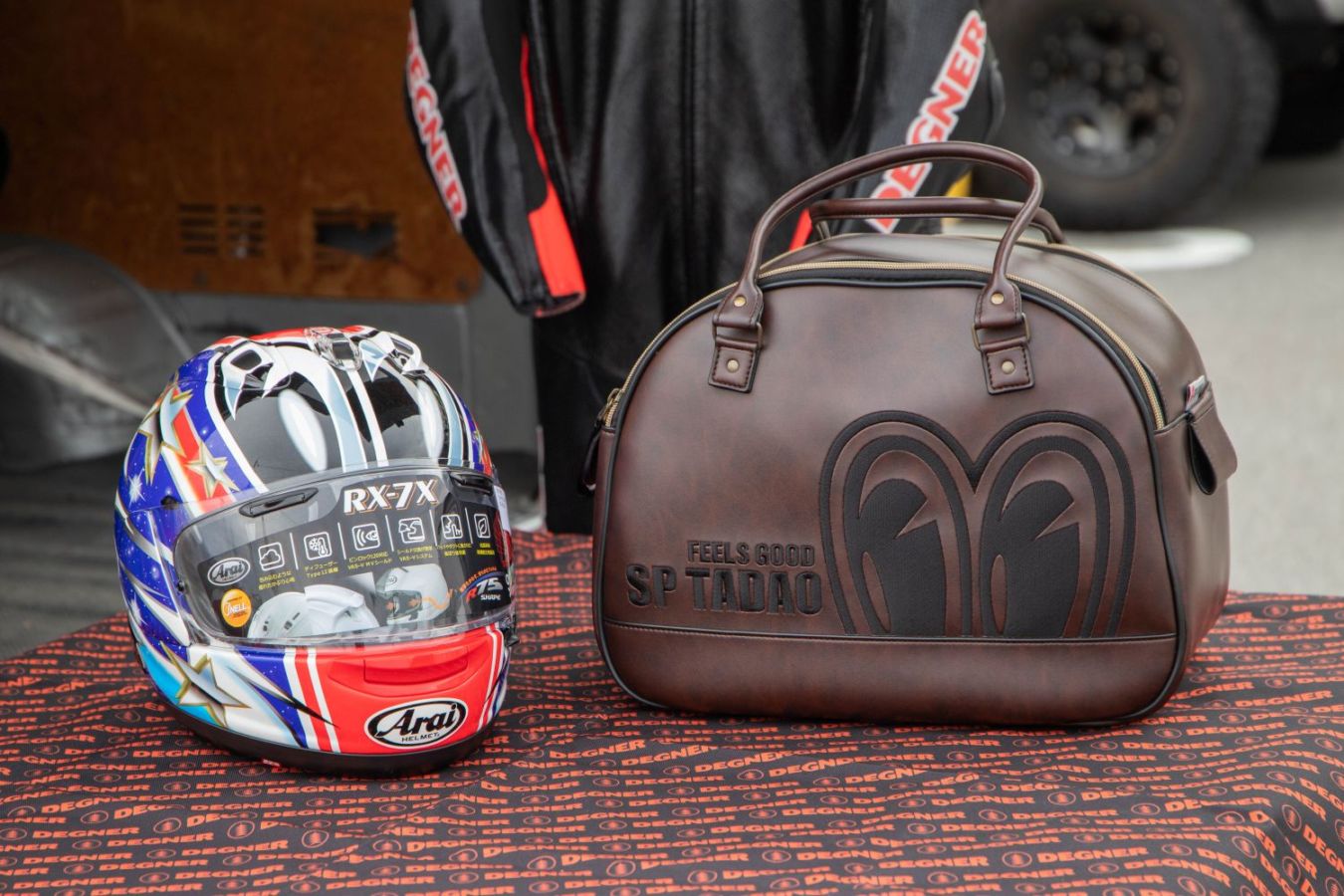 【美品】ZANELLATO ヘルメットバッグ ダレスバッグ 縦型 スエード 鍵付 DEGNER＆SP忠男コラボアイテム】ヘルメットバッグ｜SP忠男