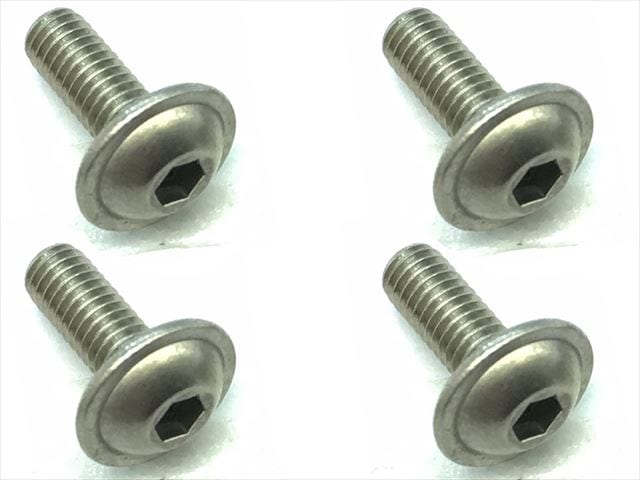 チタンヘックスフランジビス 3×8 Titanium hex flange screw 3×8