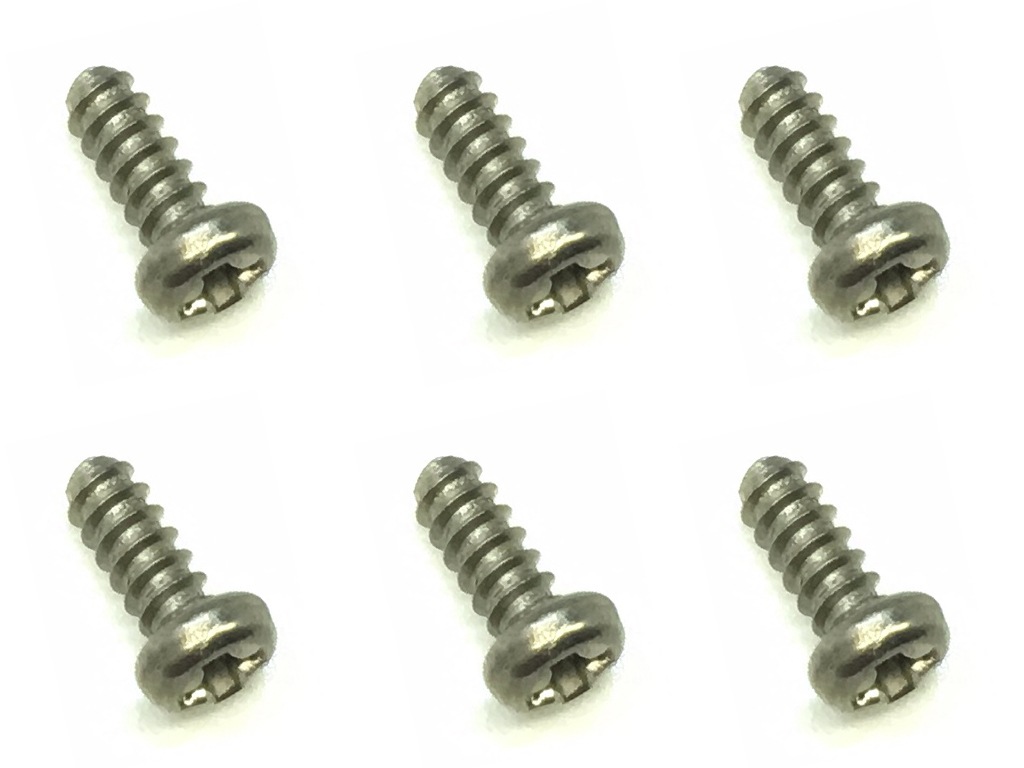 2×5チタンナベタッピングビス 6本入 頭小 2×5 Titanium pan