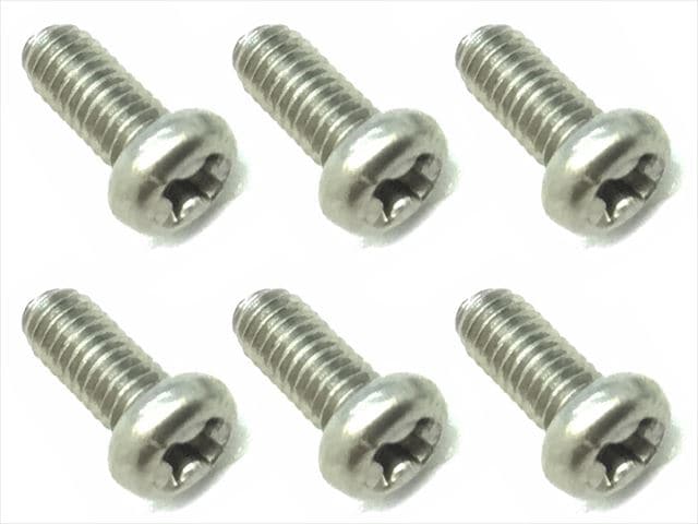 2.6x6 ������ܥ���ӥ� 6���� �ץ饹Ƭ 2.6 X6 Titanium button machine screw (6 pcs.) plus head