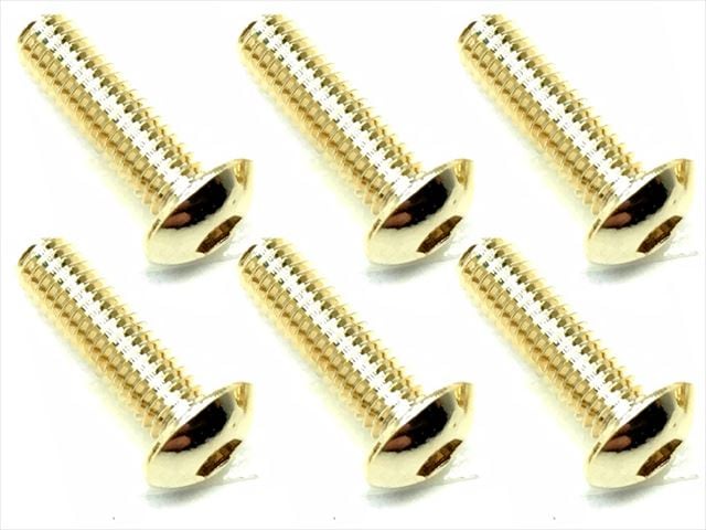 3��10 ���ƥ�쥹�إå����ܥ���ӥ�(6����) 24K������ɥ�å� 3��10 Stainless steel hex Pan Head Screw (6 pcs.) 24K gold plating