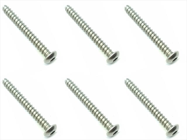 3X25 ������إå����ܥ��󥿥åԥ󥰥ӥ�(6����) 3X25 Titanium hex button tapping screw (6 pcs.)