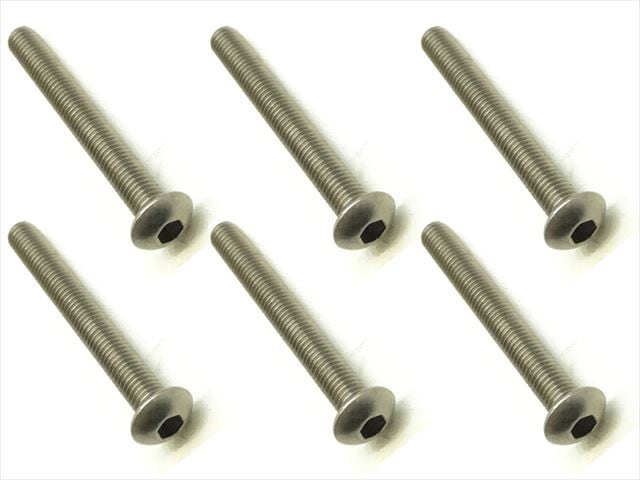 3x27 ������إå����ܥ���ӥ�(6����) 3x27 Titanium hex Pan Head Screw (6 pcs.)