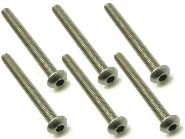 3x32 ������إå����ܥ���ӥ�(6����) 3x32 Titanium hex Pan Head Screw (6 pcs.)